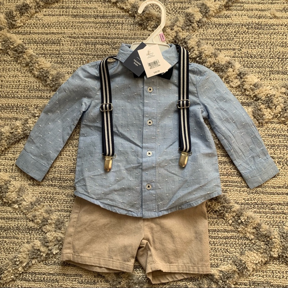 NWT Crown and Ivy Button Up/Short Set